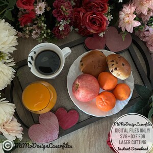 Valentines Breakfast or Decor Tray for candles, decoration, chocolate, gifts, nuts etc. DIGITAL FILES ONLY! All Lasers and Glowforge ready