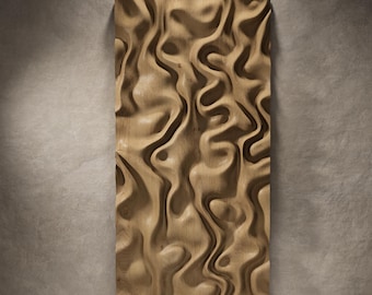 Organic Wood Wall Art STL | Wave Relief Panel | CNC Router Files | Parametric Wall Sculpture | Digital Download