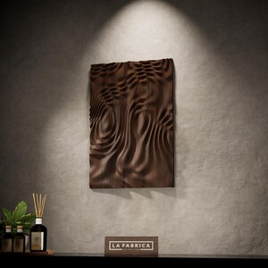 3D Wanddeko Panel STL | Wellenmuster Relief | CNC Router Dateien | Parametrische Holzkunst | Digitaler Download Bild 2