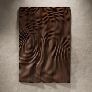3D Wanddeko Panel STL | Wellenmuster Relief | CNC Router Dateien | Parametrische Holzkunst | Digitaler Download Bild 7