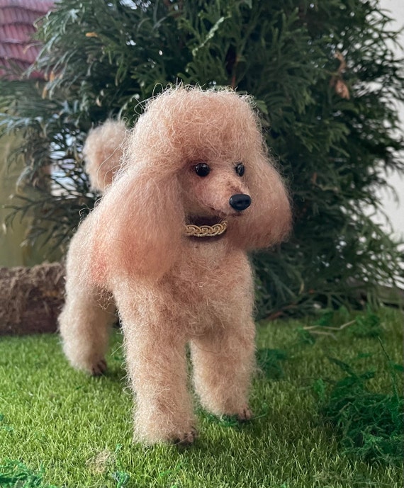 Made to Order Dog Replica Miniature Dog Felted Miniature Poodle Tiny Dog Collectible Dog Apricot Poodle Red Poodle Felt Dog OOAK Etsy UK