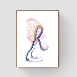 Original Abstract Watercolor Painting Art Indigo Watercolour Illustration Original