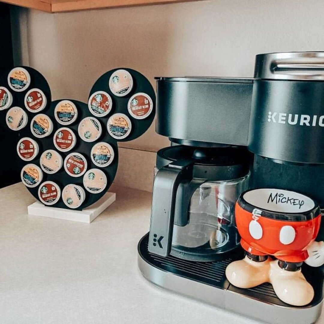 Mickey Mouse Inspired K-cup Holder Coffee Bar Decor Disney Kitchen Decor  Coffee Storage K-cup Organizer Mickey Coffee Lover 