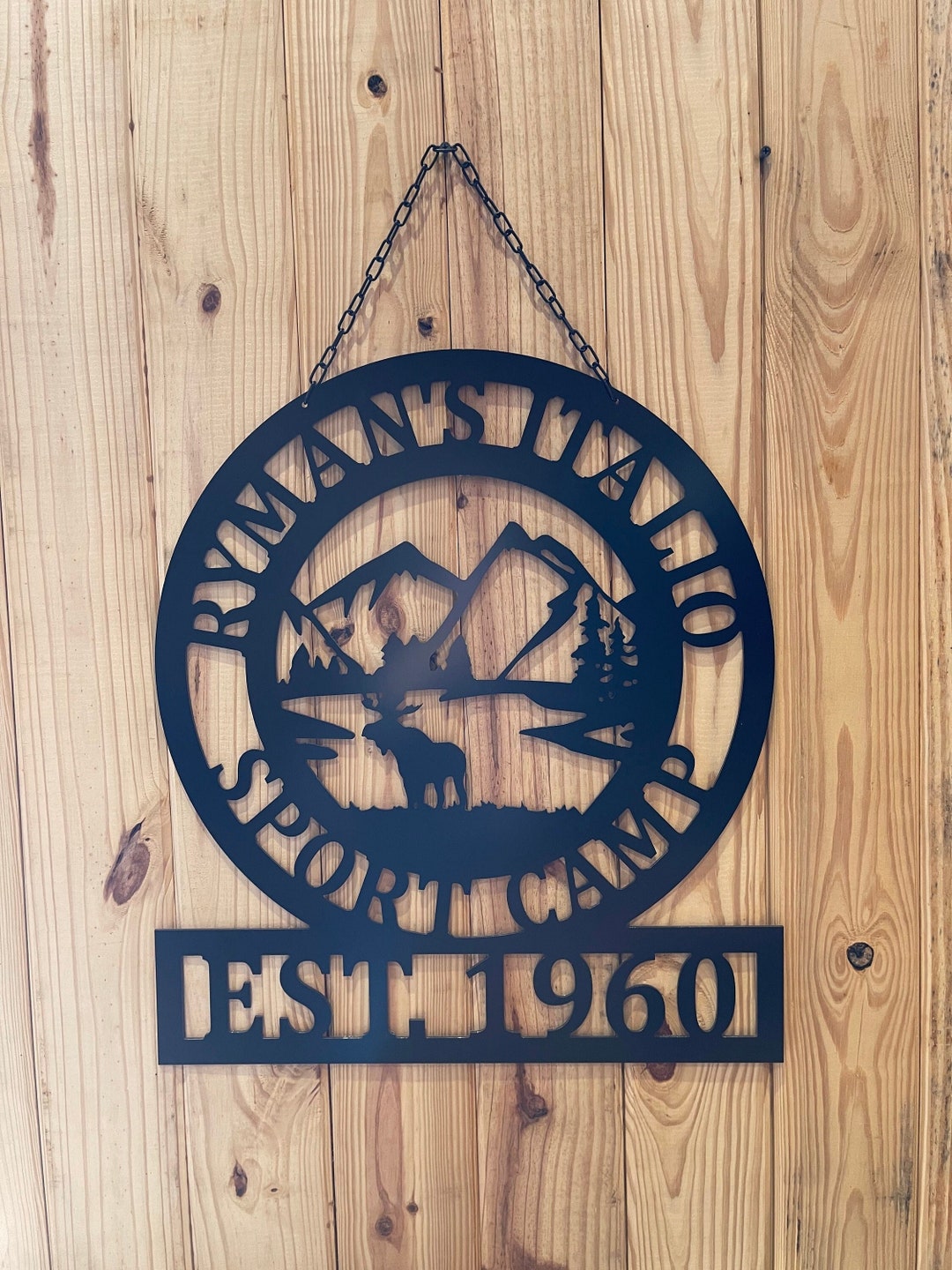 Custom Hunting Camp Sign Sports Camp Door Decor Wilderness Etsy
