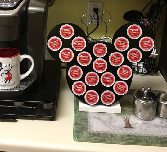 Mickey Mouse Inspired K-cup Holder Coffee Bar Decor Disney Kitchen Decor  Coffee Storage K-cup Organizer Mickey Coffee Lover 