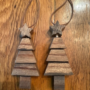 Christmas Tree From Bourbon Barrel Stave with star top