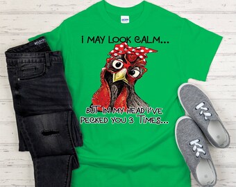 Divertente t-shirt all'uovo di gallina