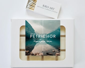 PETRICHOR Soy Wax Melts – Hand-Poured| Home Fragrance| Fresh Scent|Mountain Rain |Mountain Lovers Gift