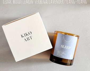 Lavender Oil Blend Soy Candle – Hand-Poured, Essential Oil Scents for Relaxation 150g cotton Wick Candle | Perfect Gift Sleep Candle