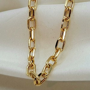 14K Solid Gold Cable Bracelet Chain, Real 14K Diamond-cut Gold Cable Link Bracelet, 4mm Thick 7.75&quot; Lengths Cable Bracelet for Men/Women!