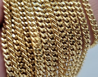 18K Solid Gold Miami Cuban Link Chain Necklace/18K Gold Yellow Cuban Necklace/ 18.5"- 21.5" Link Cuban Chain for Men & Woman/ Birthday Gift!