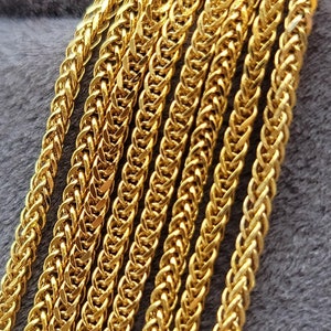Franco-Box-Kette aus 18-karätigem Gold – 19,75 Zoll