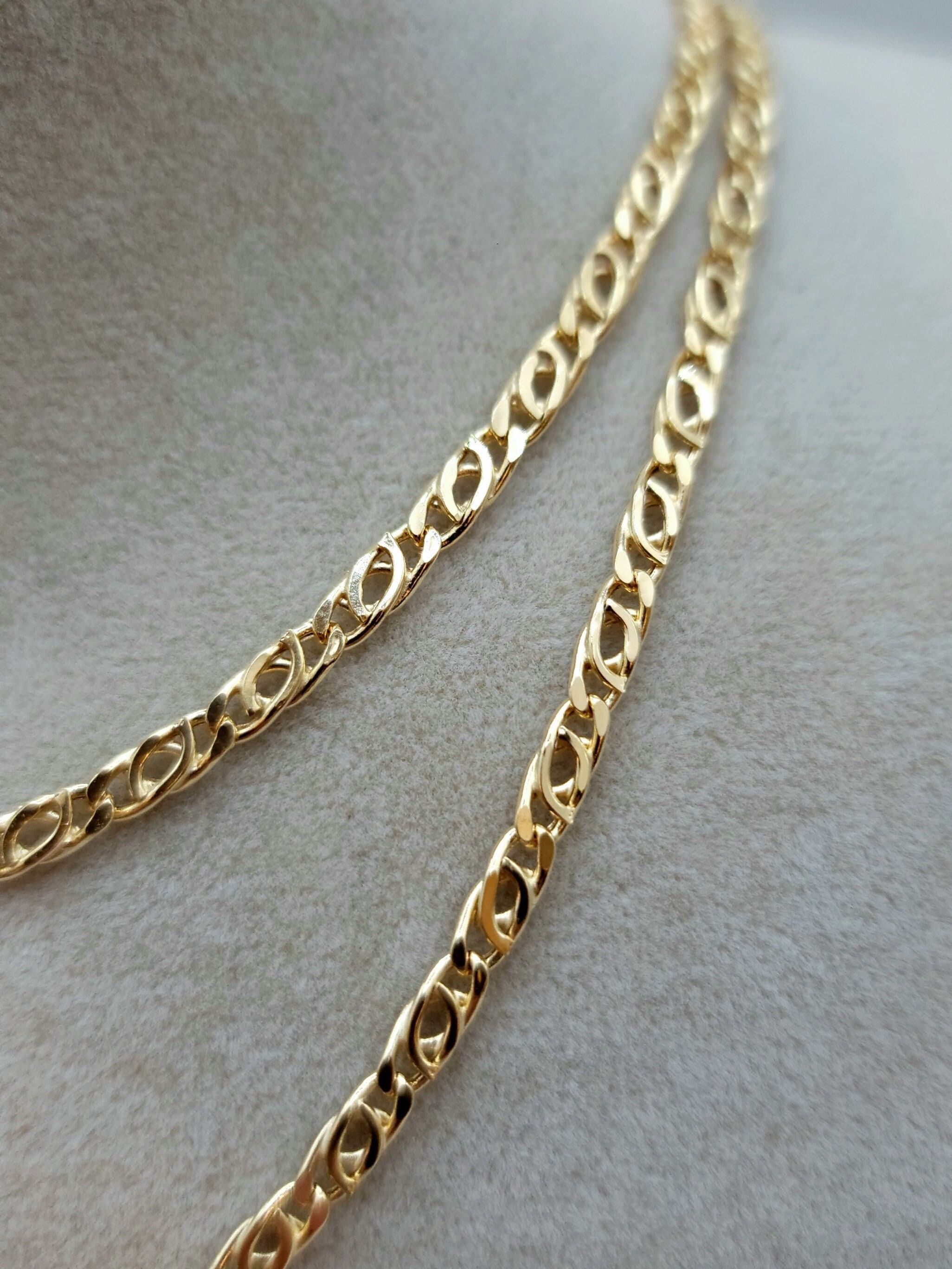 Real 14K Gold Nonna Chain Necklace 14K Solid Gold Nonna Link Chain for Men Women 3.5mm Wide Layering Delicate New Design Necklace Gift Etsy