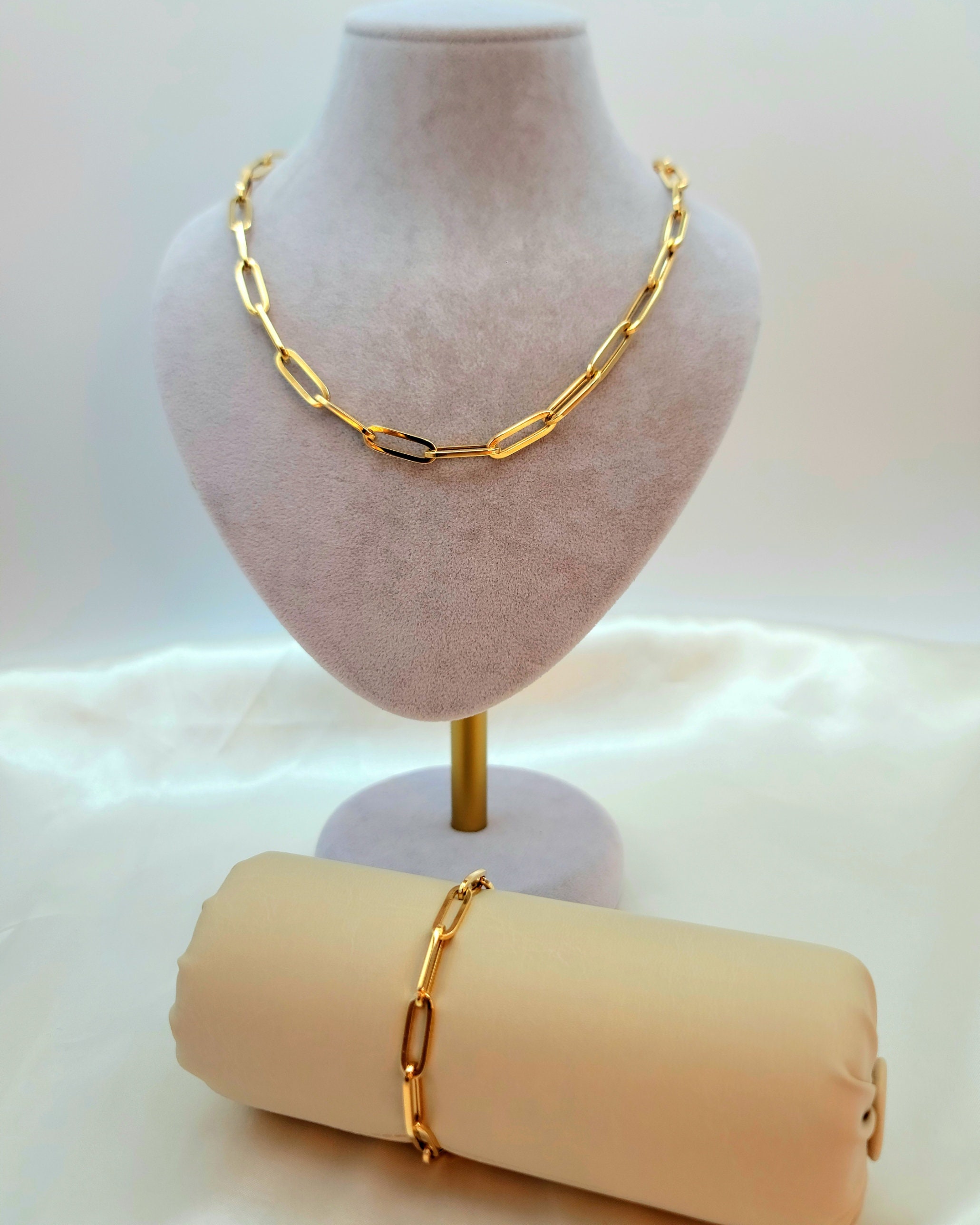 18k Gold Plated Paper Clip Chain with Toggle Clasp – The Cactus Barn  Boutique