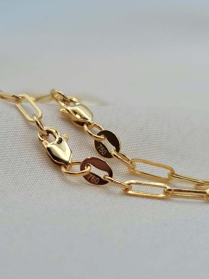 18K Gold Paperclip Chain Necklace