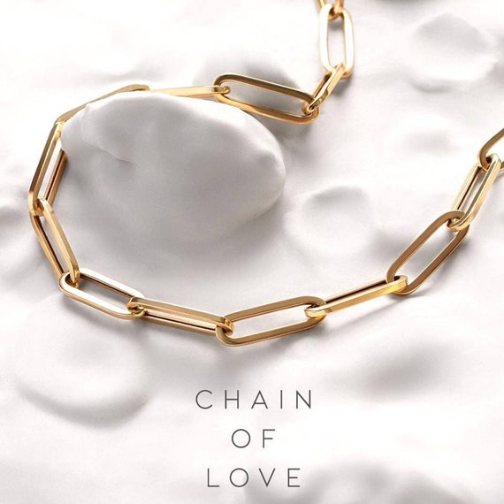 Collana A Graffetta In Acciaio Inox Placcato Oro 18K | Catena Maglia 3mm Unisex | Lunghezze 16-24 Pollici Con Scatola Regalo