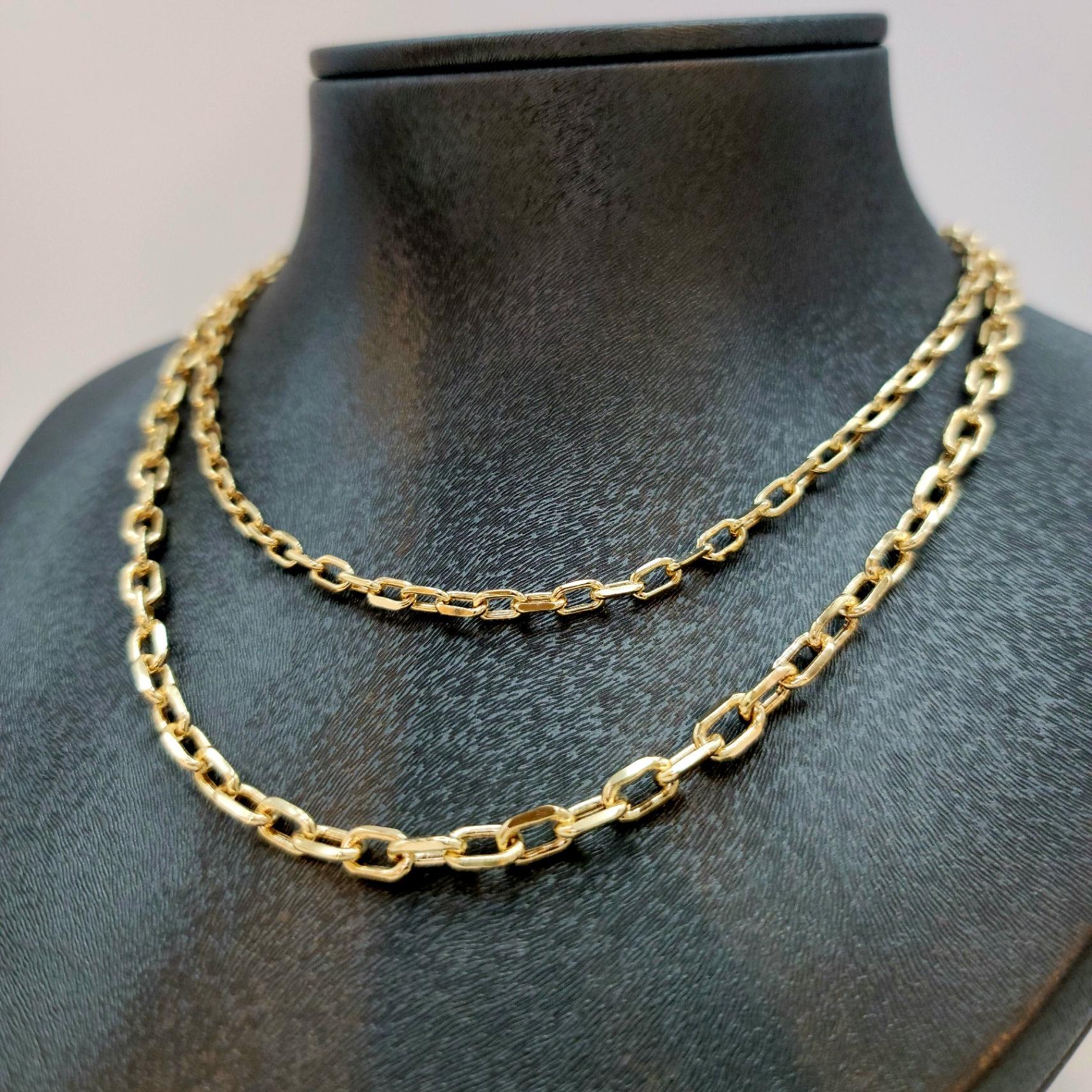 Collana catena in oro giallo 18k, cm 50 | GV