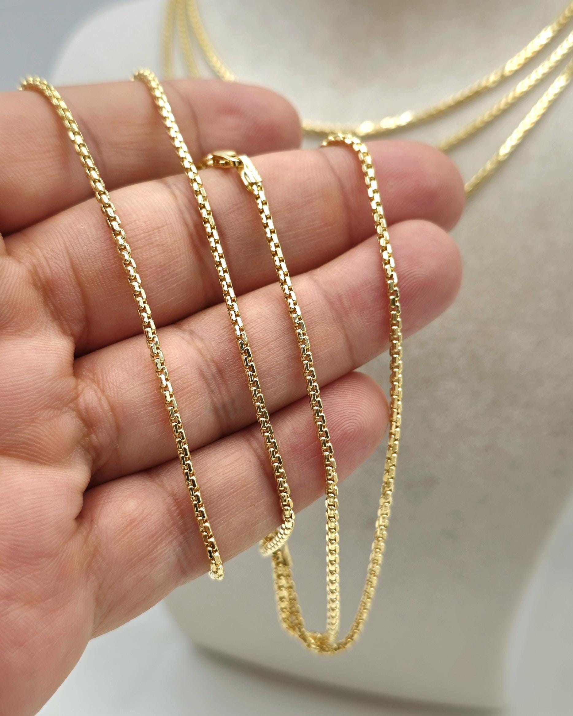 Collier Chaîne Double Ton Platine 18K - 20 Pouces (50 Cm), 3,9 Mm, 19,43 G, Neuf