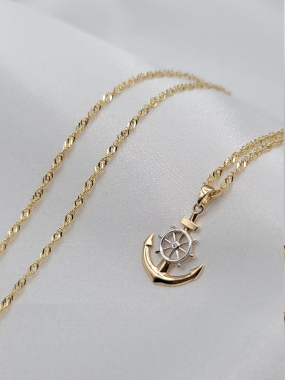 Anchor design 2024 gold pendant