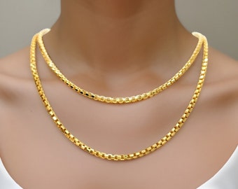 Collier Chaîne Or Jaune 14k 18 3/4" Avec Taille Diamant - Occasion Wilson Brothers Jewelry