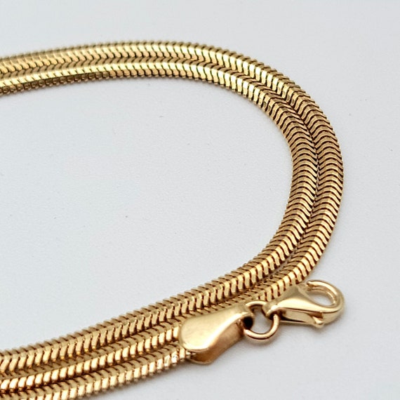 Wholesale 18k Yellow Gold Plated Herringbone Chain for your store - Faire