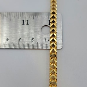 14K Solid Gold Franco Chain Necklace, Real 14K Gold Foxtail/Wheat Chain, 5mm _ 2227.5 Real Gold Chain for Men/Woman, Gift For Her/Him image 9