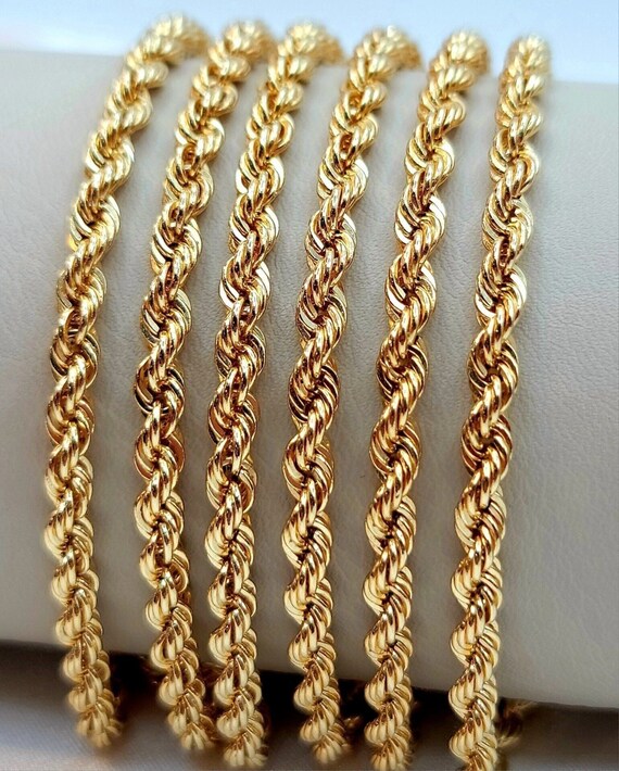 Catena Collana Brillante Oro Giallo 18K spessore 1.5 mm