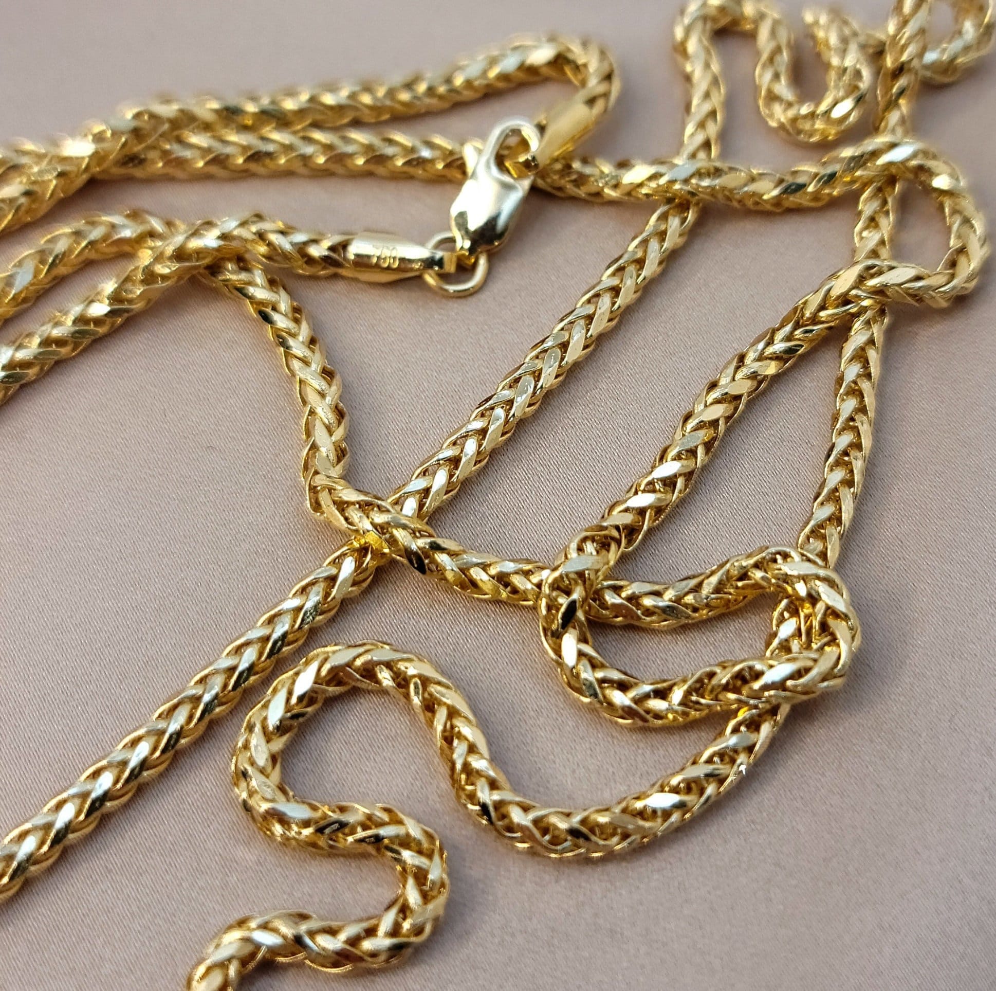 Solid 18K Gold Paperclip Necklace Bracelet 2mm 3.3mm, Genuine 18K Gold Chain, Ladies 18 Karat Gold Necklace, Ladies Gold Chain