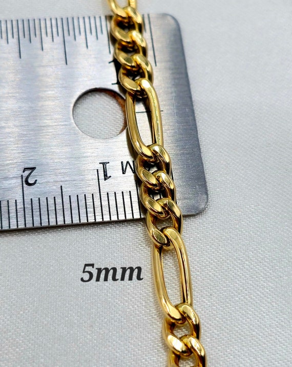 18k gold figaro sale bracelet