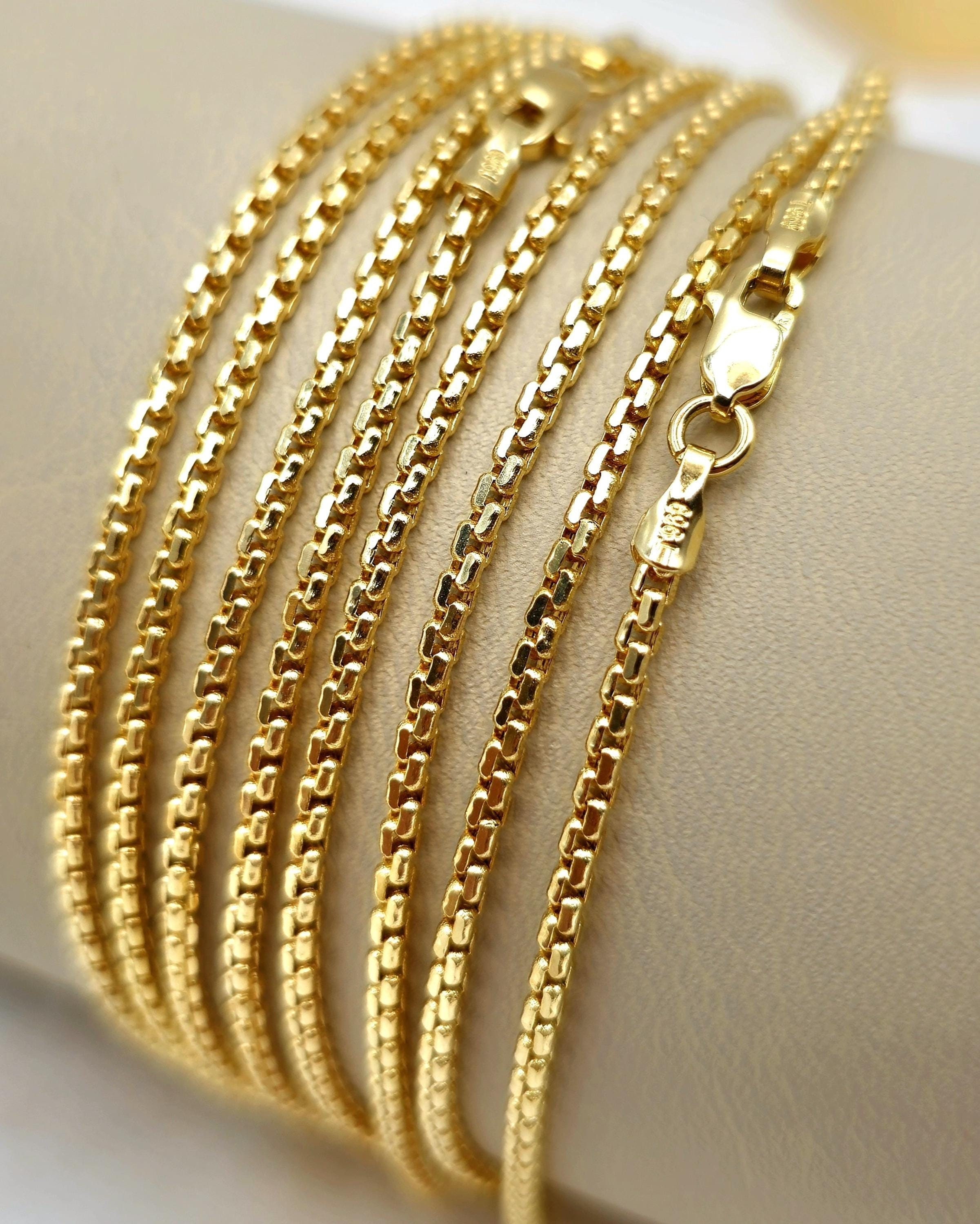 9 Karat Gelbgold 18 Zoll Bordsteinkette/Halskette - 4,5 Mm Breite