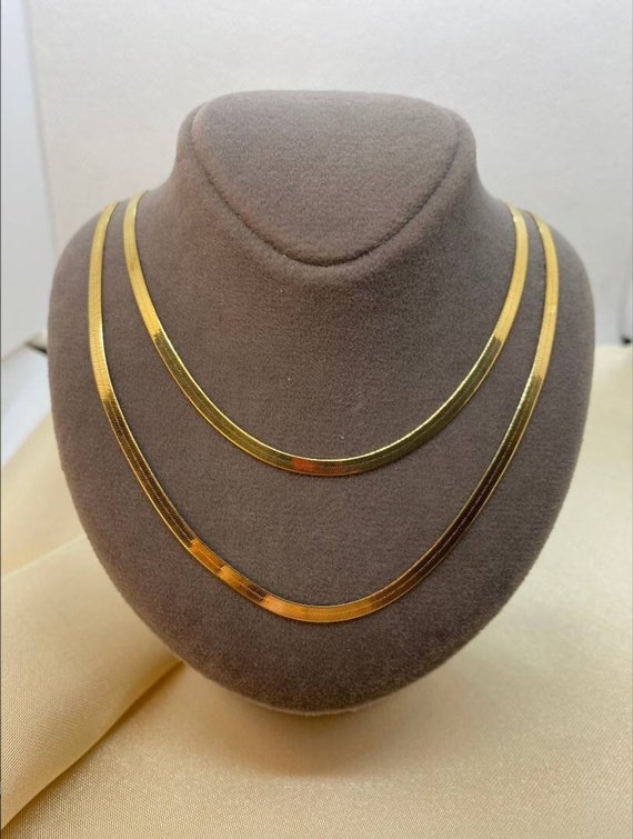 Biggest Italian Designer Close Out - 18K Yellow Gold Python Herringbone  Necklace (Size - 18), Gold Wt. 10.70 Gms - 7592546 - TJC