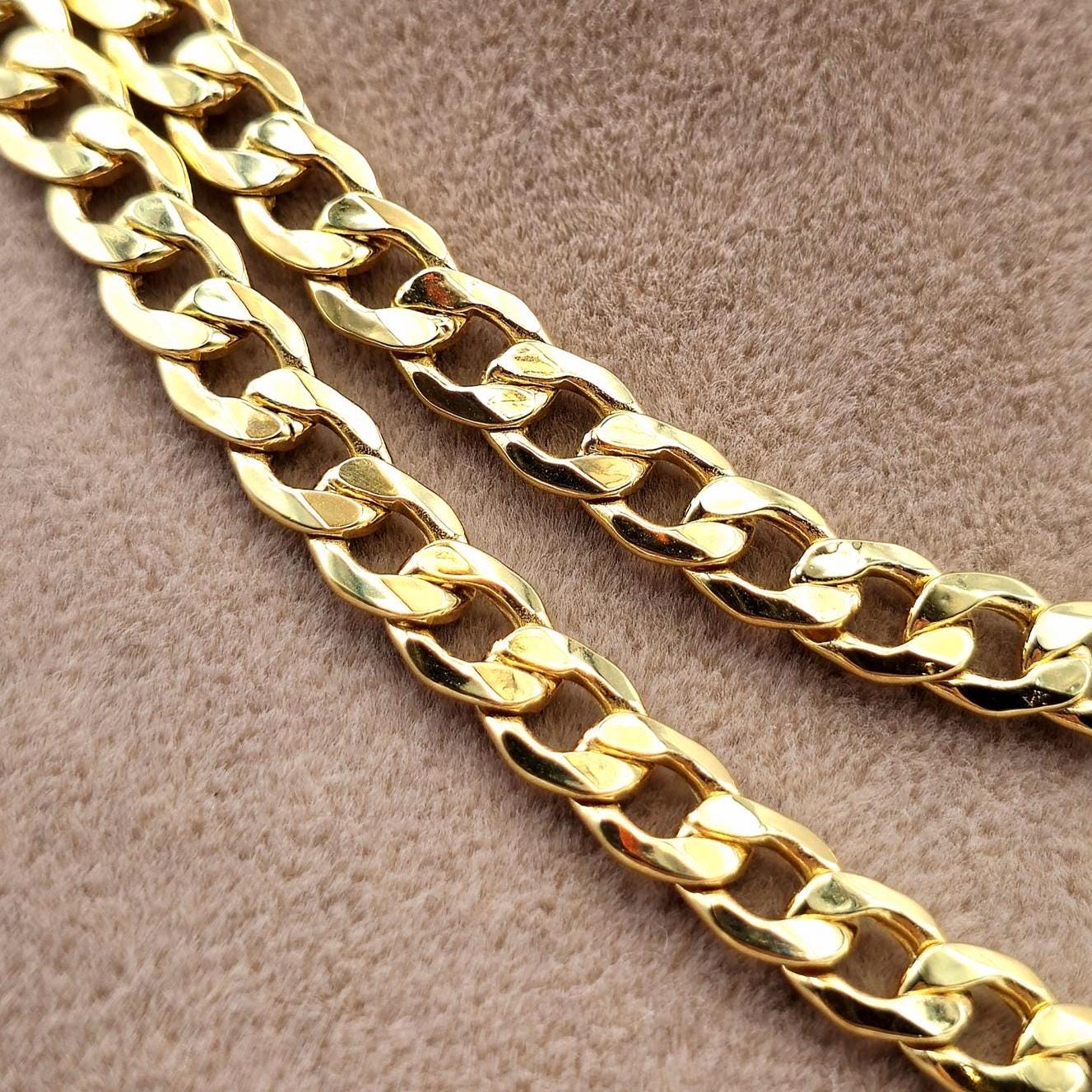 Collana Uomo E Donna In Acciaio Oro Con Catena Miami Cubana E Ciondolo Occhio Contro Il Malocchio In Zirconia - 2