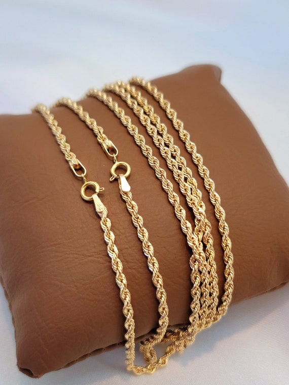 Rope link gold online chain
