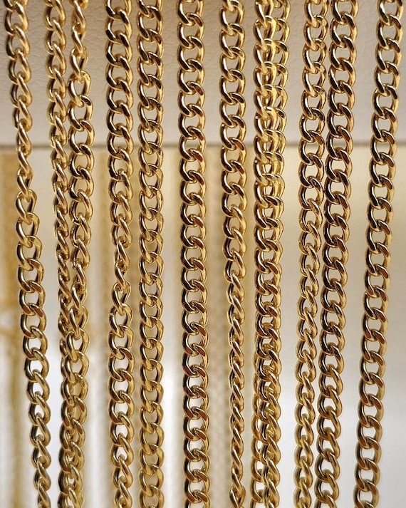 Real 18K Gold Curb Chain Necklace 2mm Thick Canada