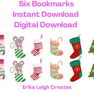 Christmas Bookmark Set: Instant Download for Festive Reading Delight!