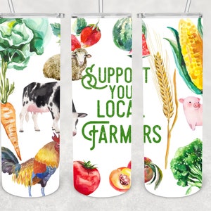 Support your local Farmers tumbler wrap PNG