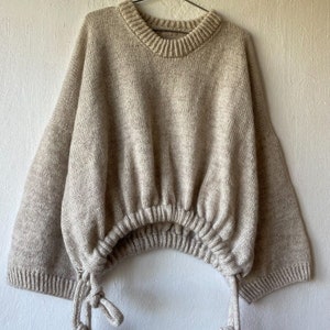 Knitting pattern for Fairy tale sweater, crew neck, stylish design