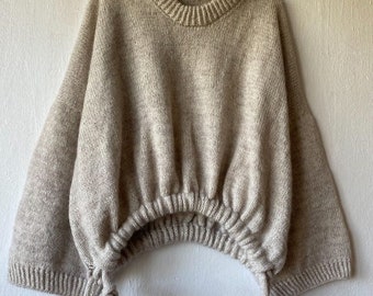Knitting pattern for Fairy tale sweater, crew neck, stylish design