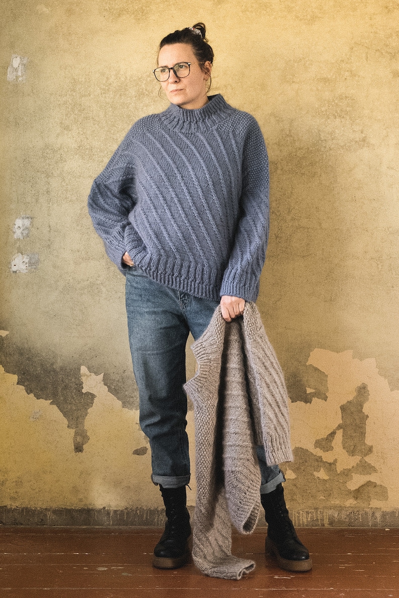 Sandhurst Knitting Pattern Sand Dunes Knit Sweater Pattern, Oversize Turtleneck (PDF Pattern) - Etsy