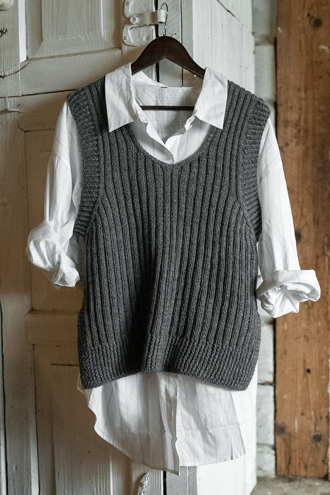 Knitting Pattern for Rock Slipover, V Neck Vest, Knitting Knitting Pattern for Rock Slipover, V Neck Vest, Knitting