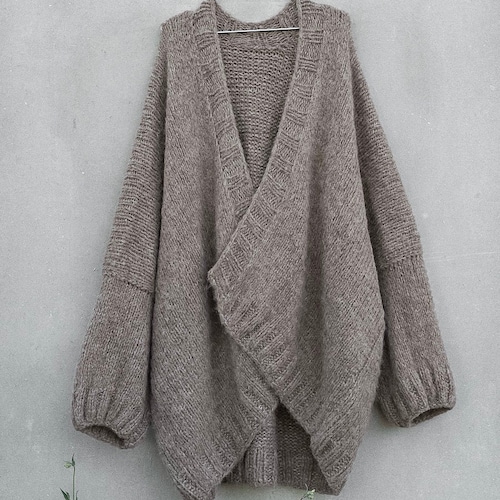 Knitting Pattern for Hug Oversize Cardigan Long Cardigan Etsy
