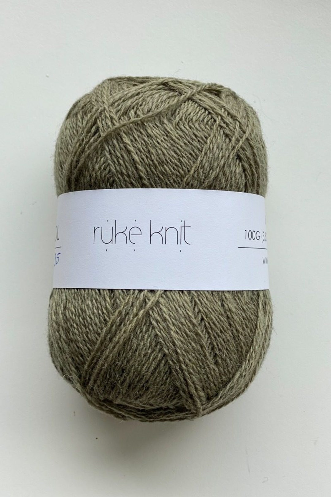Ruke Knit Wool Yarn Sage Green 100g Etsy