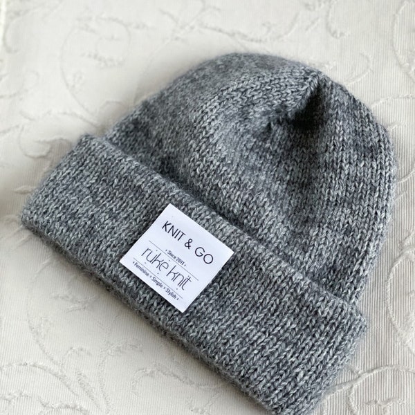 Modèle de tricot Ruke Hat, bonnet en laine pour débutant (Modèle PDF)