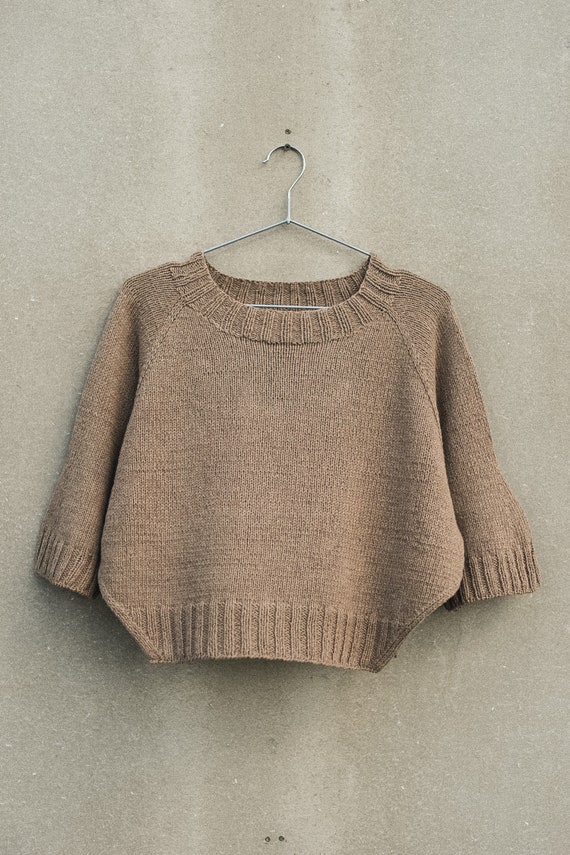 Knitting Pattern for Yoga Cotton Sweater, Sweater Knitting