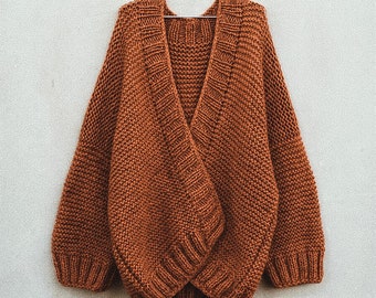 Knitting pattern for Sunset cardigan, oversize cardigan, pattern