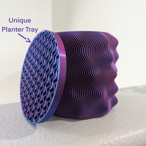 3D Printed Cute Bubble Textured Planter Plant Pot Eco-Friendly Indoor Modern
