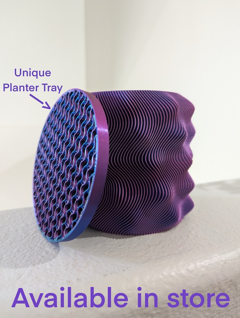 3D Printed Cute Bubble Textured Planter Plant Pot Eco-Friendly Indoor Modern