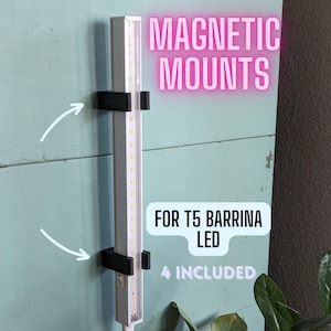 Barrina T5 LED Magnet Mounts(4 included per order) Minimal Design, Space Saving mounts