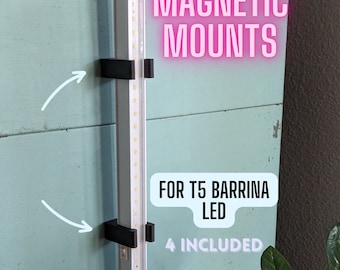 Barrina T5 LED Magnet Mounts(4 included per order) Minimal Design, Space Saving mounts