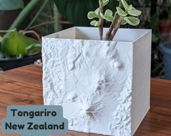 Tongariro National Park Planter | 3D printed | Matte Colors